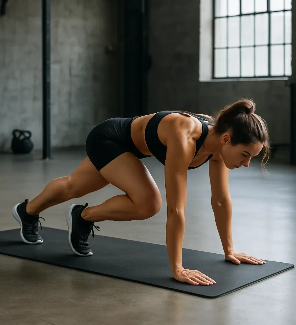 Mountain climbers exercise